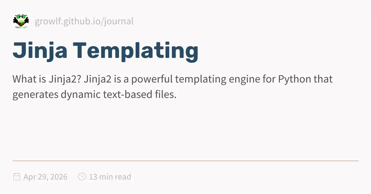 Jinja Templating