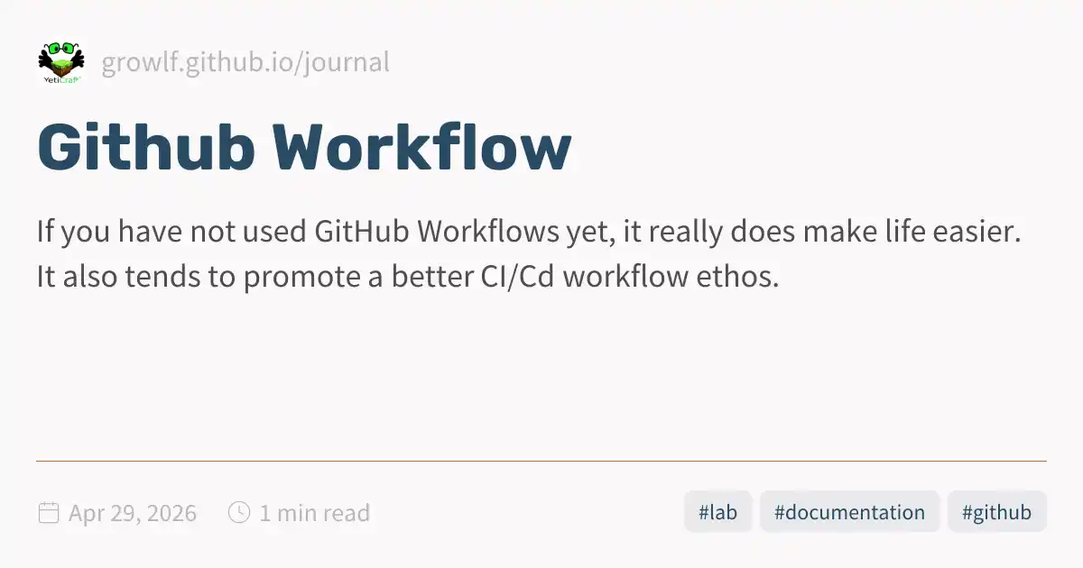 Github Workflow