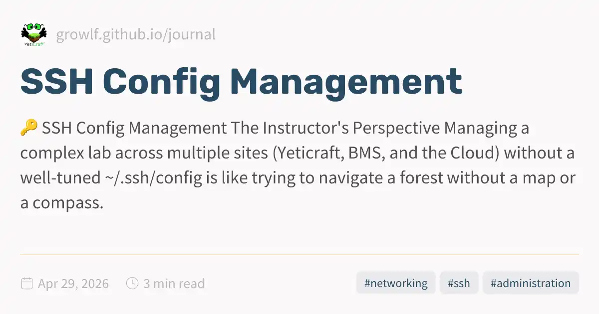 Config Image SSH Config Management