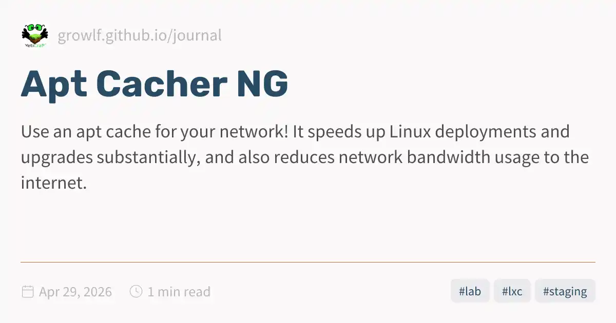 Apt Cacher NG