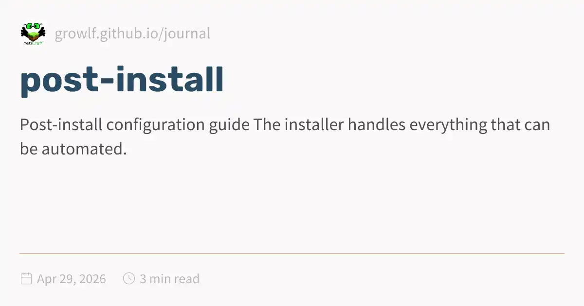 post-install