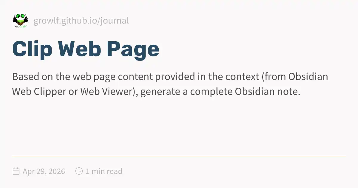 Clip Web Page